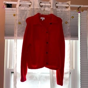 And other stories never worn out red button up cardigan/ sweater size L